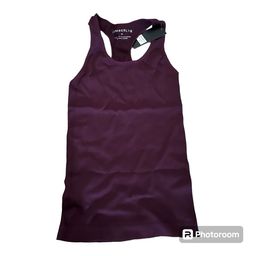Seamless Ribbed racerback tank top and leggings - Picture 2 of 6